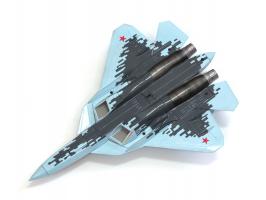 Модель металлическая Су-57 1/72 голубая