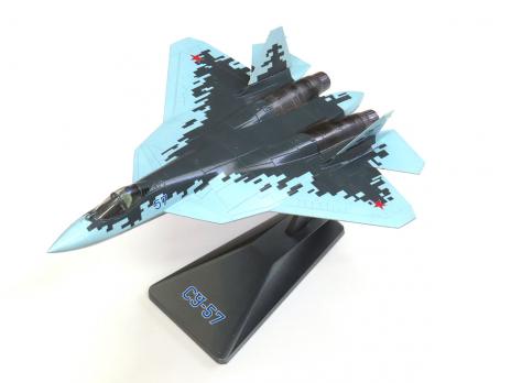 Модель металлическая Су-57 1/72 голубая