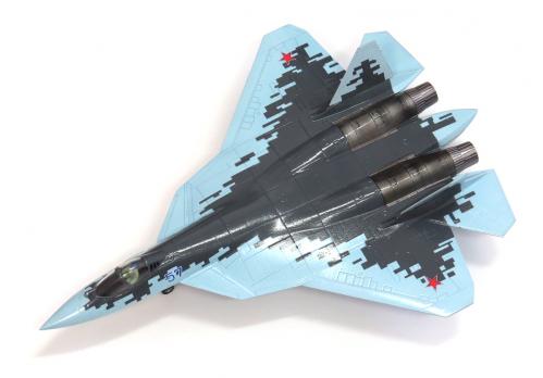 Модель металлическая Су-57 1/72 голубая