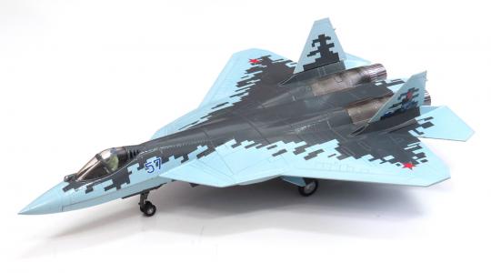 Модель металлическая Су-57 1/72 голубая