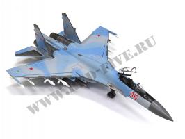 Модель металлическая Су-35 1/48 синий камуфляж